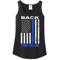 Back The Blue Support Our Police Ladies Essential Tank