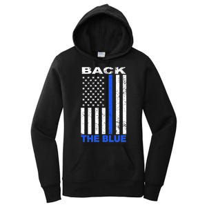 Back The Blue Support Our Police Women's Pullover Hoodie