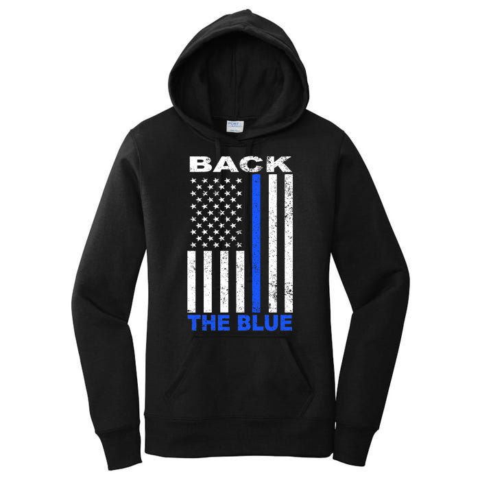 Back The Blue Support Our Police Women's Pullover Hoodie