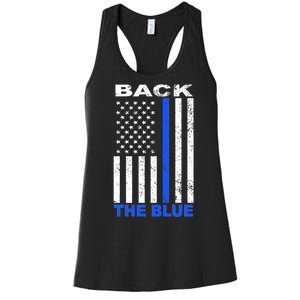 Back The Blue Support Our Police Women's Racerback Tank