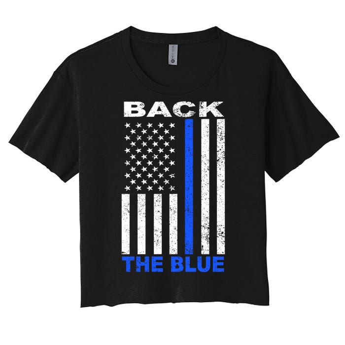 Back The Blue Support Our Police Women's Crop Top Tee