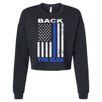 Back The Blue Support Our Police Cropped Pullover Crew