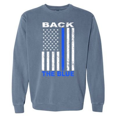 Back The Blue Support Our Police Garment-Dyed Sweatshirt