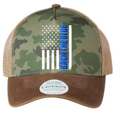 Back The Blue Thin Blue Line US Flag Legacy Tie Dye Trucker Hat