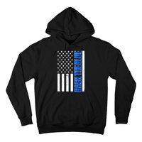 Back The Blue Thin Blue Line US Flag Hoodie