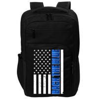 Back The Blue Thin Blue Line US Flag Impact Tech Backpack