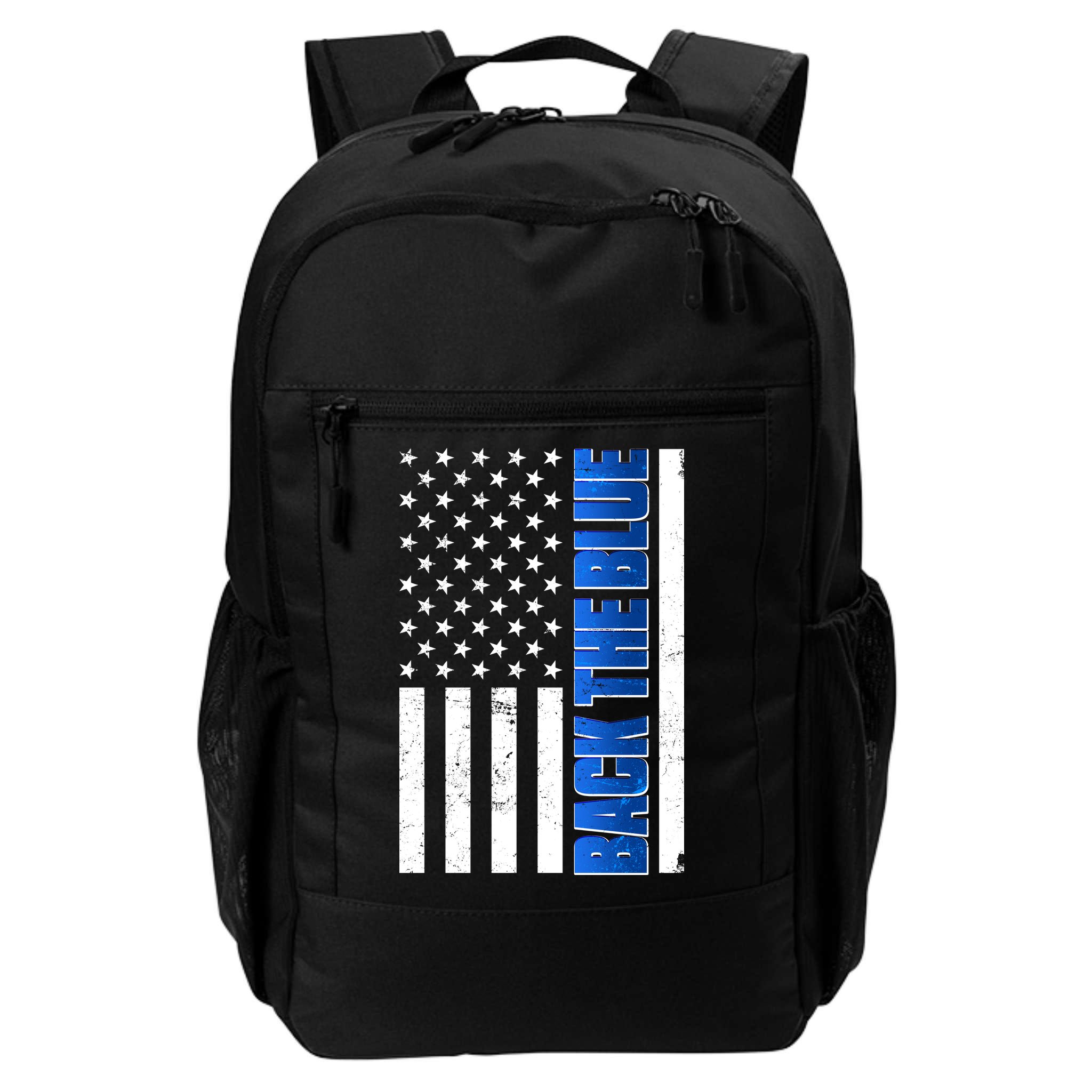 Back The Blue Thin Blue Line US Flag Backpack