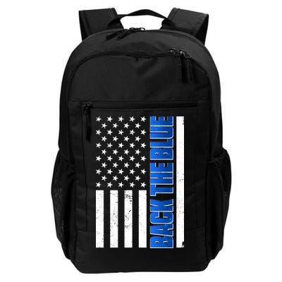 Back The Blue Thin Blue Line US Flag Daily Commute Backpack