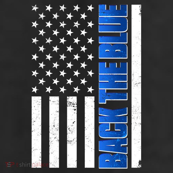 Back The Blue Thin Blue Line US Flag 11oz C Handle Ceramic Mug