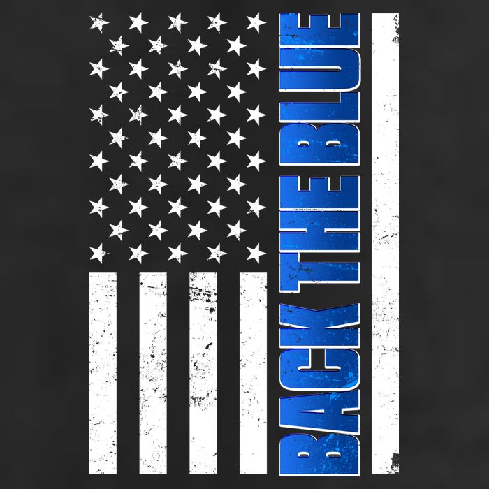 Back The Blue Thin Blue Line US Flag 15oz Campfire Ceramic Mug