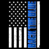 Back The Blue Thin Blue Line US Flag Drawstring Bag