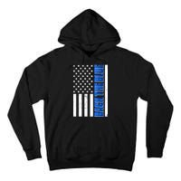 Back The Blue Thin Blue Line US Flag Tall Hoodie