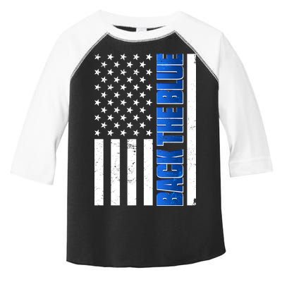 Back The Blue Thin Blue Line US Flag Toddler Fine Jersey T-Shirt