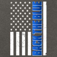 Back The Blue Thin Blue Line US Flag Cotton Canvas Backpack
