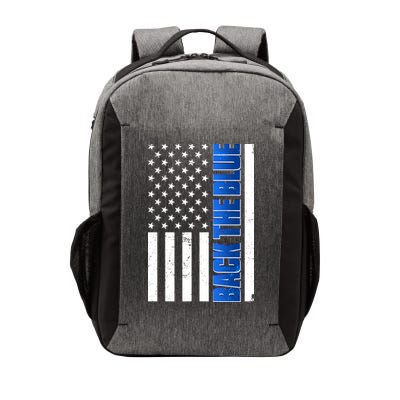 Back The Blue Thin Blue Line US Flag Vector Backpack