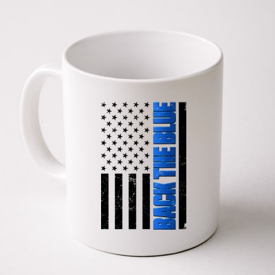 Back The Blue Thin Blue Line US Flag Coffee Mug