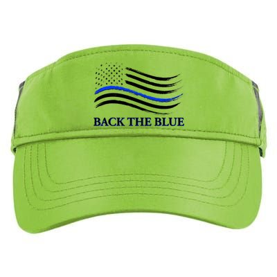 Back The Blue Thin Blue Line USA Flag Adult Drive Performance Visor