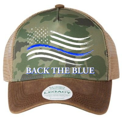 Back The Blue Thin Blue Line USA Flag Legacy Tie Dye Trucker Hat