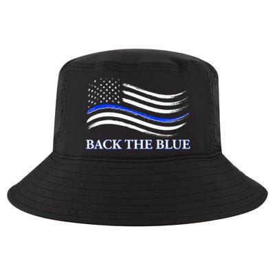 Back The Blue Thin Blue Line USA Flag Cool Comfort Performance Bucket Hat