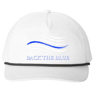 Back The Blue Thin Blue Line USA Flag Snapback Five-Panel Rope Hat