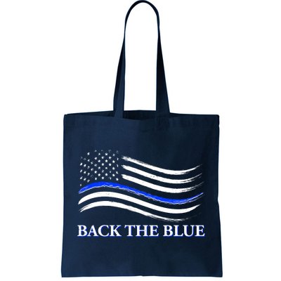 Back The Blue Thin Blue Line USA Flag Tote Bag