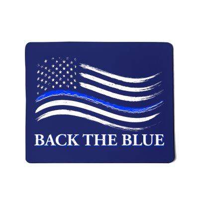 Back The Blue Thin Blue Line USA Flag Mousepad