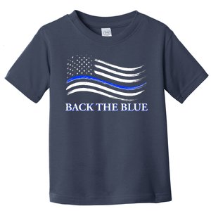 Back The Blue Thin Blue Line USA Flag Toddler T-Shirt