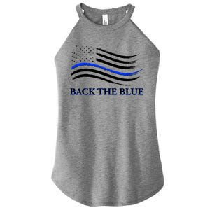 Back The Blue Thin Blue Line USA Flag Women's Perfect Tri Rocker Tank