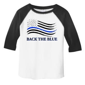 Back The Blue Thin Blue Line USA Flag Toddler Fine Jersey T-Shirt