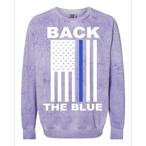 Back The Blue US Thin Line Support Cops Colorblast Crewneck Sweatshirt