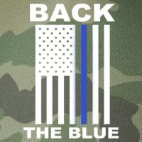 Back The Blue US Thin Line Support Cops Legacy Tie Dye Trucker Hat