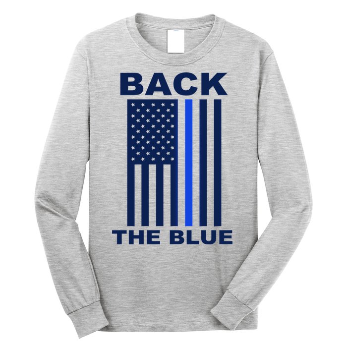 Back The Blue US Thin Line Support Cops Long Sleeve Shirt