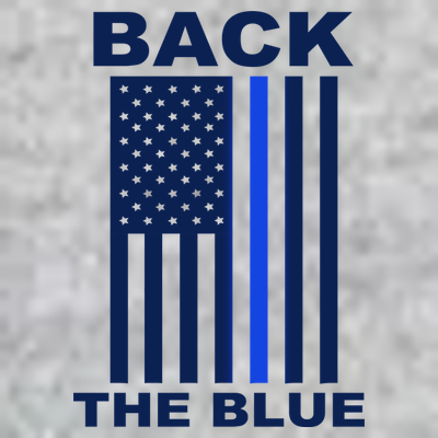 Back The Blue US Thin Line Support Cops T-Shirt