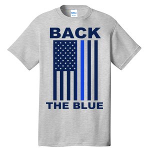 Back The Blue US Thin Line Support Cops Tall T-Shirt