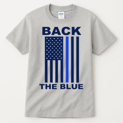 Back The Blue US Thin Line Support Cops Tall T-Shirt