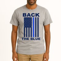 Back The Blue US Thin Line Support Cops Tall T-Shirt