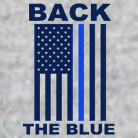 Back The Blue US Thin Line Support Cops Tall T-Shirt