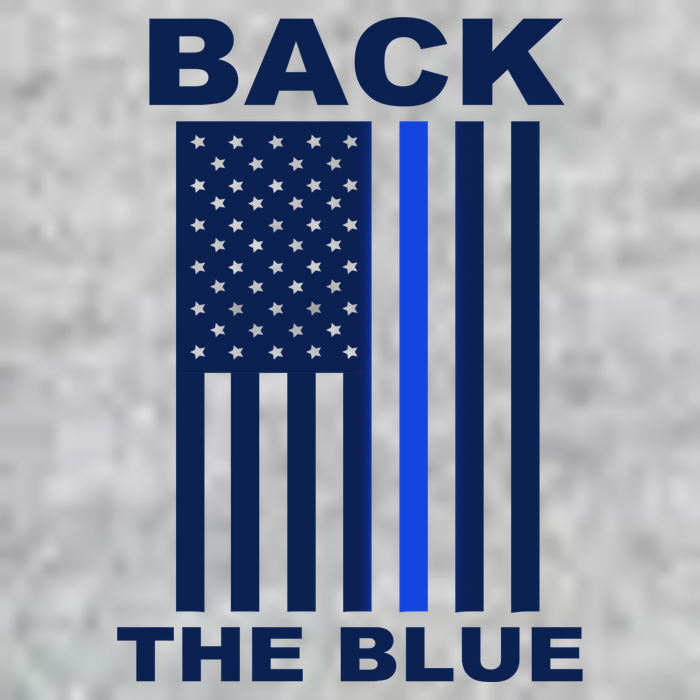 Back The Blue US Thin Line Support Cops Tall T-Shirt