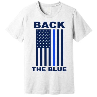 Back The Blue US Thin Line Support Cops Premium T-Shirt