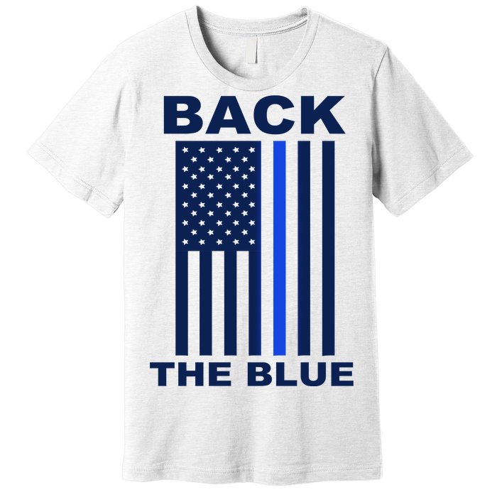 Back The Blue US Thin Line Support Cops Premium T-Shirt