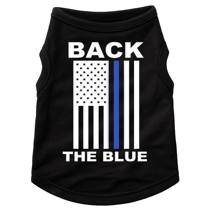 Back The Blue US Thin Line Support Cops Doggie Tank