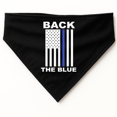Back The Blue US Thin Line Support Cops USA-Made Doggie Bandana