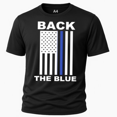 Back The Blue US Thin Line Support Cops Performance Shirt