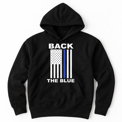 Back The Blue US Thin Line Support Cops Hoodie