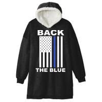 Back The Blue US Thin Line Support Cops Hooded Wearable Blanket