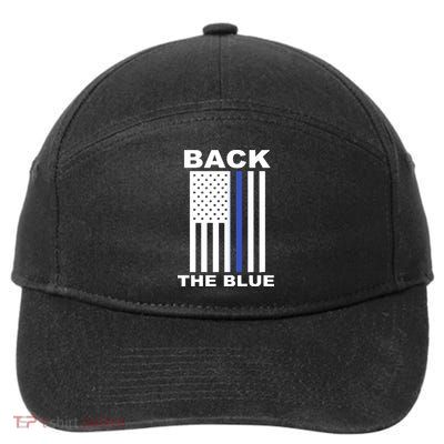 Back The Blue US Thin Line Support Cops 7-Panel Snapback Hat