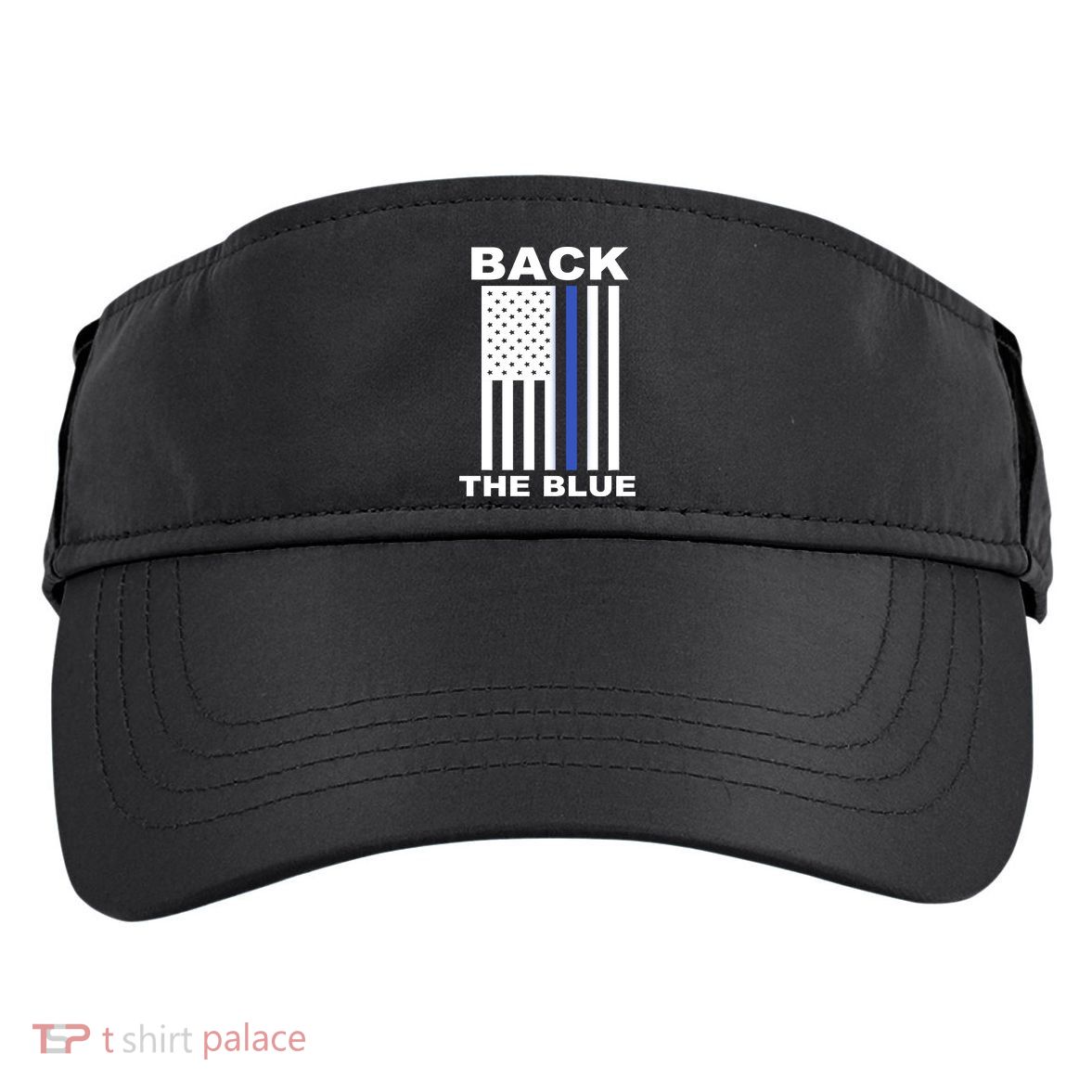 Back The Blue US Thin Line Support Cops Adult Drive Performance Visor