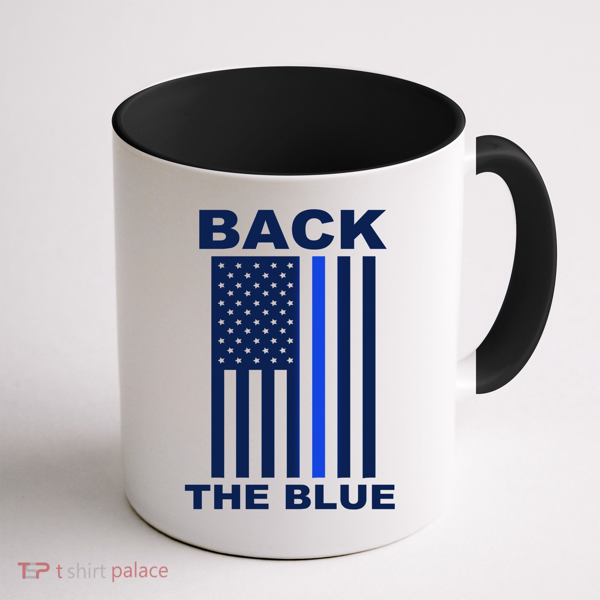 Back The Blue US Thin Line Support Cops Coffee Mug