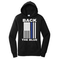 Back The Blue US Thin Line Support Cops Women's Pullover Hoodie