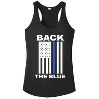 Back The Blue US Thin Line Support Cops Ladies PosiCharge Competitor Racerback Tank